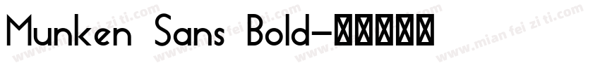 Munken Sans Bold字体转换